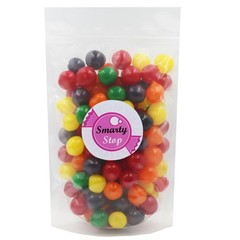 2 Pound Assorted Chewy Sour Candy Balls Fruit Flavors Resealable Bag