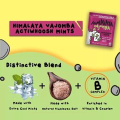 1X BOX (12 Packs) Himalaya Candy Vajomba Actiwhoosh MINT Flavour Throat Soothing