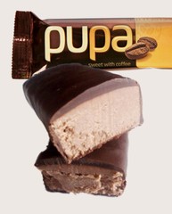 25 x PUPA COFFEE Flavor Chocolate Bars Retro European Candy Sweet Treats 30g