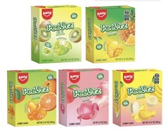 AMOS Peelerz Assorted Fruit Gummy Candy Box 240g 10 Servings 1 Pouch 25g Each