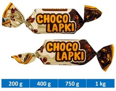 ROSHEN «CHOCOLAPKI» Milk Chocolate Candy Toffee with Peanuts – Ukrainian Sweets