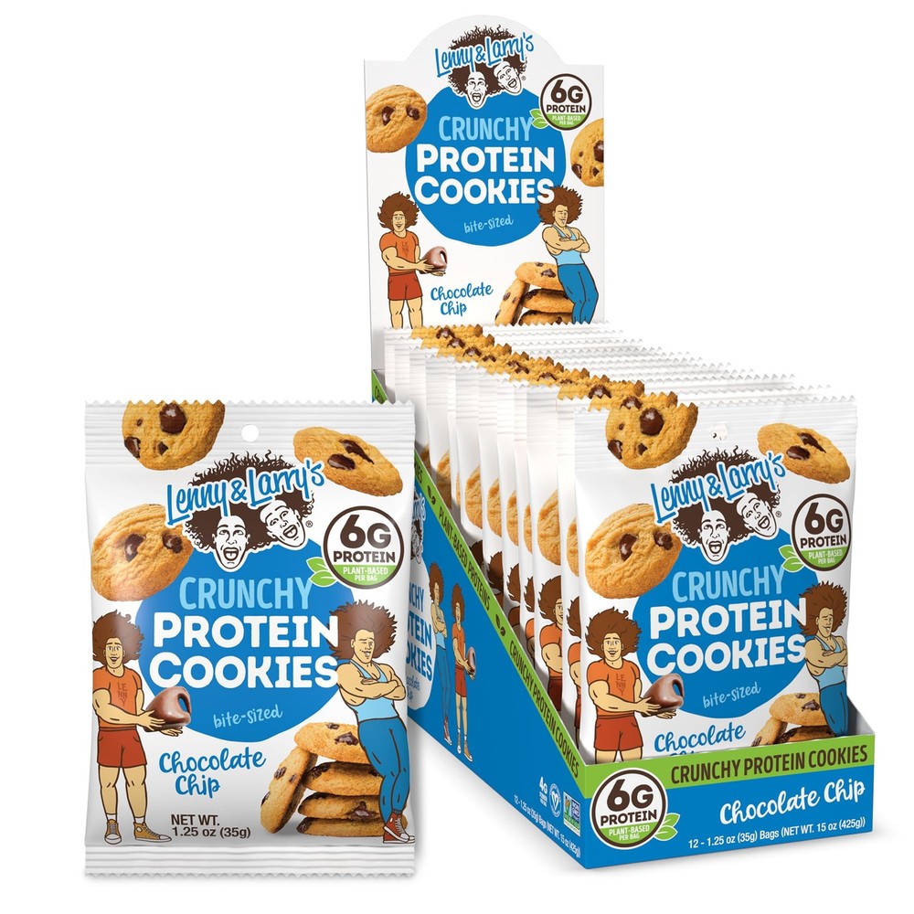 Lenny & Larry’s The Complete Crunchy Cookie, Pack of 12, Chocolate Chip