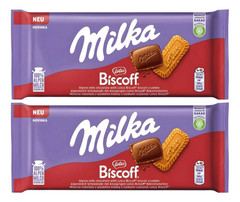 Milka Lotus Biscoff Alpine Chocolate Bar – 100g x2 Bars- Viral – TikTok Trending