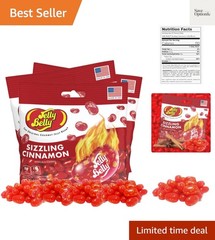 Sizzling Cinnamon Jelly Beans, Hot and Spicy Gourmet Chewy Candy, Bulk Sharea…