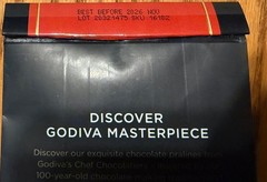 NEW Godiva Masterpiece Milk Chocolate With Ganache 4.1 oz X 3 Total of 16.4 oz.