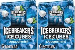 Peppermint Sugar-Free Gum Bottles, 3.24 oz x 6, Pack of 12
