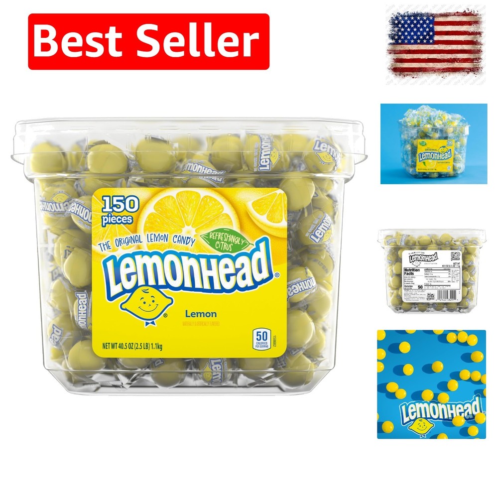 Hard Lemon Candy, Individually Wrapped Candy 150 Count, 40.5 Ounce