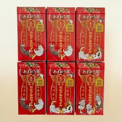 Morinaga Milk Caramels Amaou Strawberry Soft Chewy Caramel Candy, 58g-Packs of 6