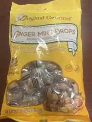 Original Gourmet GINGER MINT DROPS Candy – Soft Ginger Center- LARGE 10oz Bag