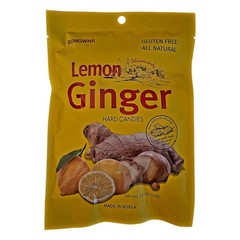 Songwha Lemon Ginger Hard Candies, 3.5 oz, All Natural & Gluten Free – Free Ship