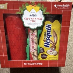Nesquik Gift Set for Two Chocolate Syrup & Pirouline Cookies 22.88 oz