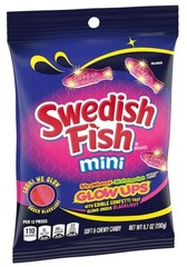 6 Bags Swedish Fish Mini Glow Ups Candy, Snack, Treat ~ 6.7oz