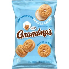 Grandma’s Mini Sandwich Crèmes Vanilla Flavored Cookies, 24 Count