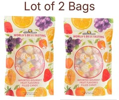 2 Bags’ Happy Yummies Fruit Flavored Filled Hard Candy 10 Oz Ea/20 Oz Total