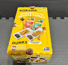 Kokada Dunks Brownie Coconut and Spread & Pretzels Snack Packs 16