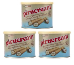 Pirucream Cream Filled Rolled Wafer. Tasty Coconut flavour. 10.59 oz. Pack of 3