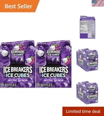 Fresh and Delicious ICE CUBES Arctic Grape Sugar-Free Gum, 480 Bubbles, 12 Pack