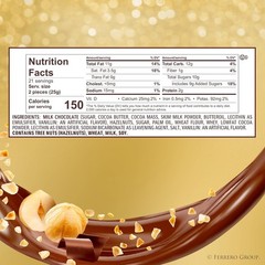 Ferrero Rocher Gourmet Hazelnut Milk Chocolate Gift Box, 42 Individually Wrapped