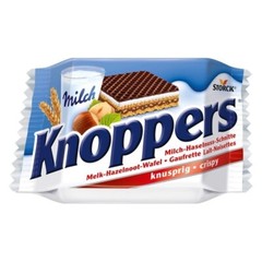 24 x KNOPPERS WAFER Cream Nuts German Chocolate Snack FULL BOX 24x25g (0.88oz)