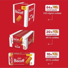 Lotus Biscoff Cookies, Caramelized Biscuit Cookie Snack(20 sleeves of 2 )17.6 oz