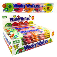 Wacky Wafers Candy 24 Count Box Retro Nostalgic Fruit Discs