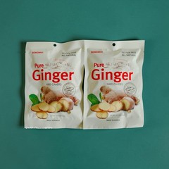 Songwha Pure Ginger Hard Candies 100g, All Natural & Gluten Free – Packs of 2