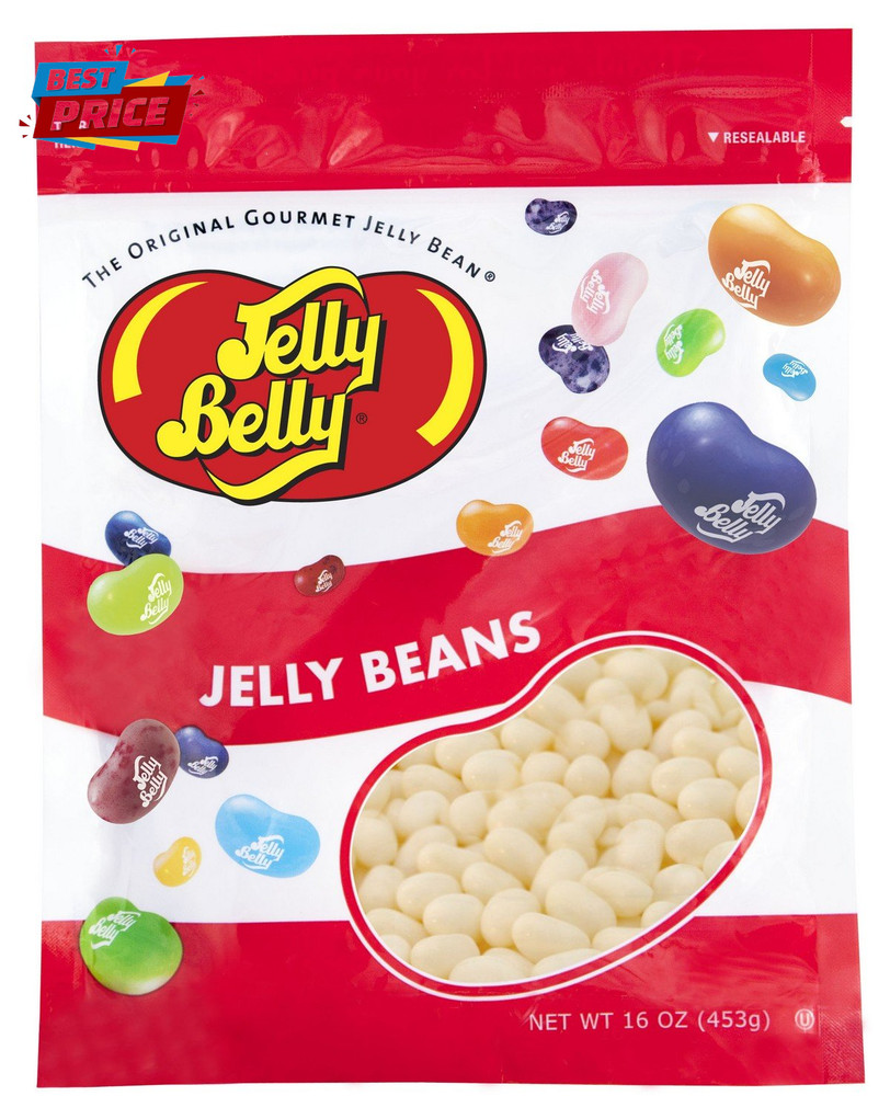 Coconut Jelly Beans – 1 Pound (16 Ounces) Resealable Bag – Genuine, Official, St