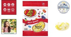Buttered Popcorn Jelly Beans 1 Pound Resealable Bag