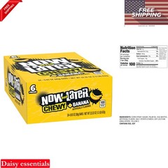 Banana Chewy Candy Bars 24-Pack Vegetarian Taffy Snacks 0.93oz each