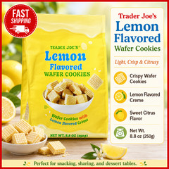 LIMITED TIME Trader Joe’s Lemon Flavored Wafer Cookies 8.8 oz