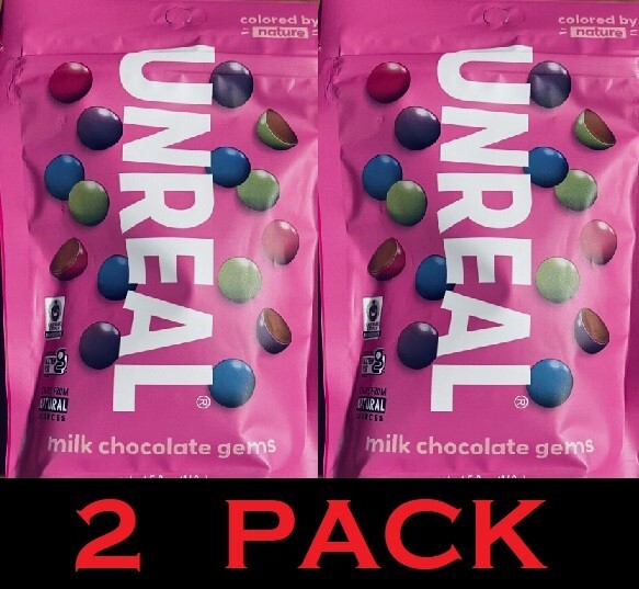 2x Unreal Milk Chocolate Gems 5 oz Bag – 2 PACK