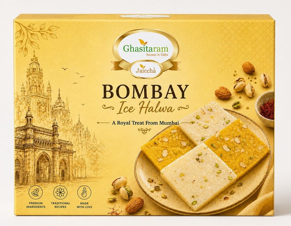 Ghasitaram Gifts ICE BOMBAY HALWA Sweets, 400gm