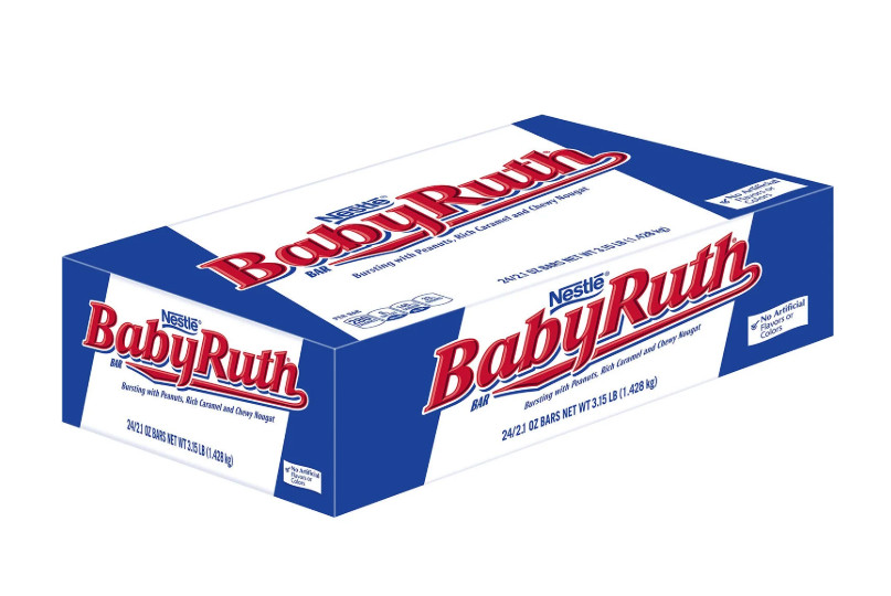 Baby Ruth Candy Bars 1.9oz 24 Count Full Size Chocolate Bars