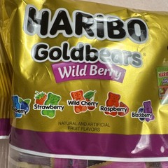 9.5oz/24ct HARIBO Goldbears WILD BERRY Gummy Candy Multipack Size Mixed Berries