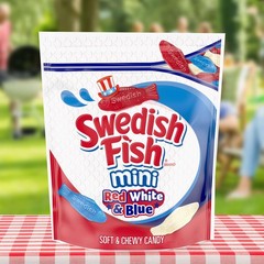 SWEDISH FISH Mini Red, White & Blue Soft & Chewy 1.8 Pound (Pack of 1),