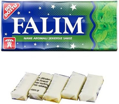 Sugarless Falim Plain Gum – Mint Flavoured (20 Pack (100 Pieces))