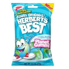 Herbert’s Best Planet Gummi Candy Peg Bag 2.6 oz Bag (Pack of 12)
