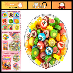 Bulk Fruit Slices Hard Candy – 1 lb Individually Wrapped Assorted Flavors, Perfe