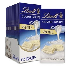 Lindt CLASSIC RECIPE White Chocolate 12 Bars White Chocolate Candy, 4.4 oz.