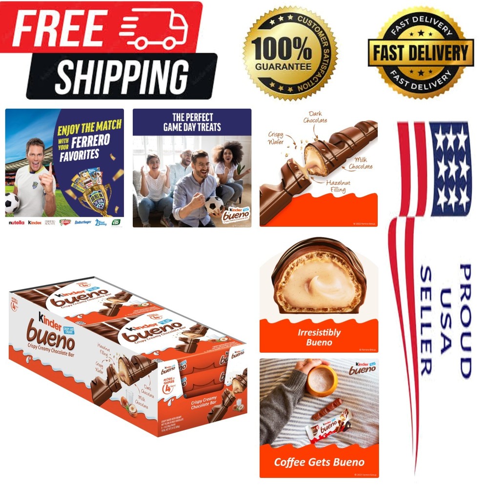 Crispy Wafer Milk Chocolate & Hazelnut Bars – 8 Pack Treats for All Occasions