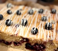 Blueberry Lemon muffin- cake pie natural white chocolate ganache homemade