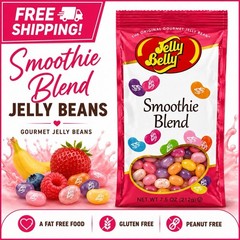 Jelly Belly – Smoothie – 7.5 oz – No Gluten – No Peanuts – Fat Free – Free 🚢
