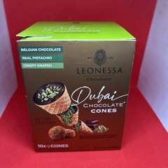 Dubai Chocolate Waffle Cones Milk Chocolate Knafeh & Pistachio 10 Cones