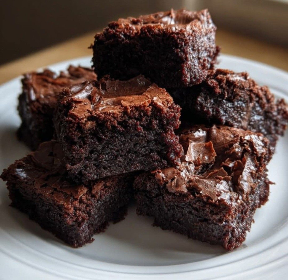 Fresh Baked Triple Dark Chocolate Brownies 8 Count Rich Moist Fudgy Brownie