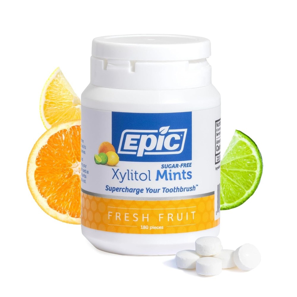 Epic 100% Xylitol Mints – Aspartame Free, Sugar Free – 180 Pieces (Pack of 1)