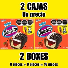 2 CAJAS DE MINI GANSITOS MARINELA – FILLED SNACK CAKE (2 BOXES).