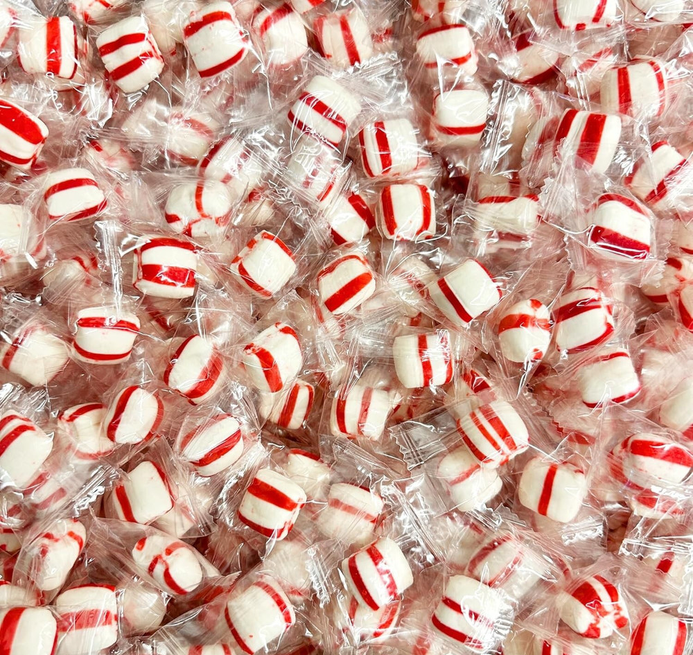 Soft Mint Peppermint Puffs, Individually Wrapped, Bulk Hard Candy (4 Pounds)