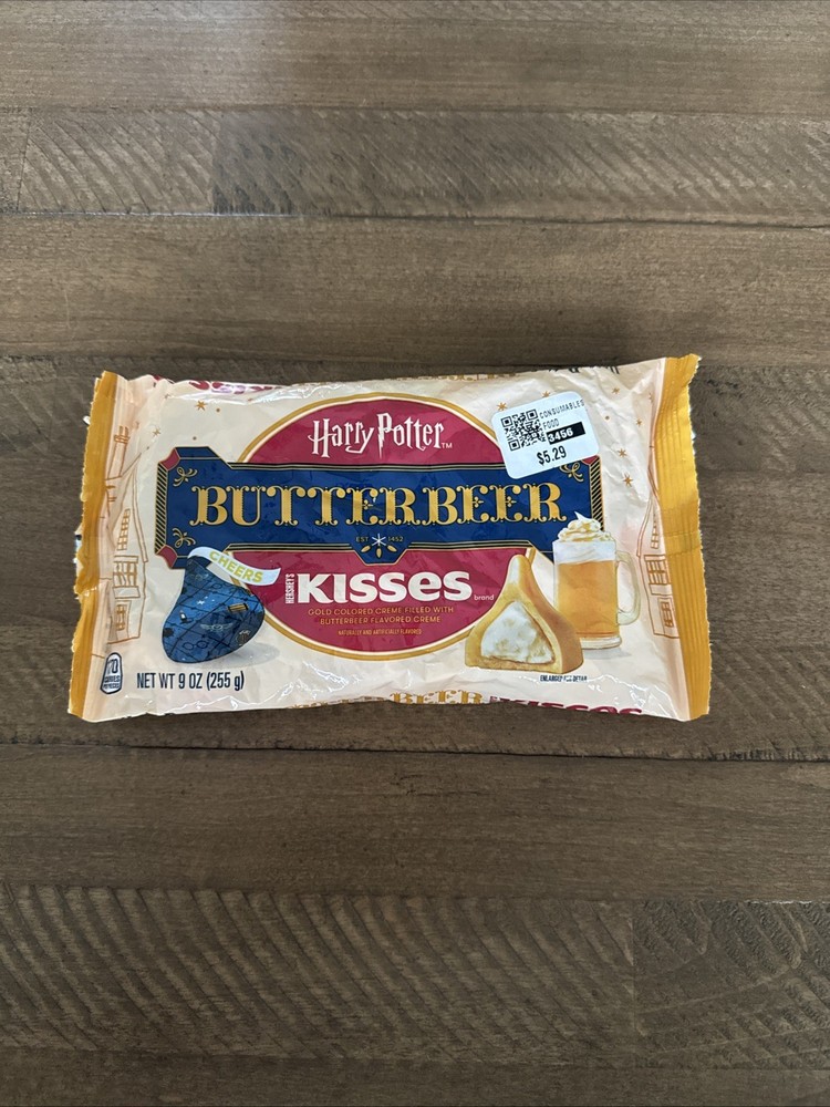 Harry Potter Butterbeer Hershey Kisses Chocolate Candy 9 oz Bag Best By 10/2026