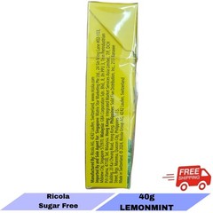 3 X 40g Ricola Herbal Sugar Free Fresh Pearls Lemon Mint Chewy Refreshment