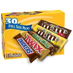 Mars Chocolate Candy Bars, Variety Pack, Full Size, 30pk/60pk. Free Shipping.